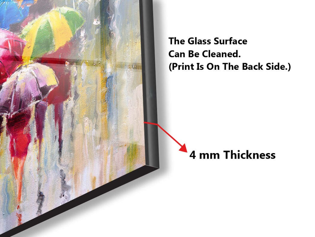 Colorful Rainy Day - Glass Kitchen Backsplash-BacksplashArtworks