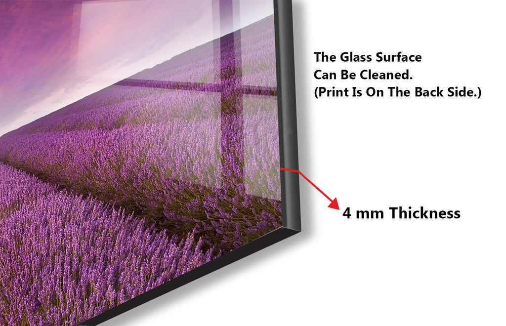 Lavender Dreamscape – Glass Kitchen Backsplash-BacksplashArtworks