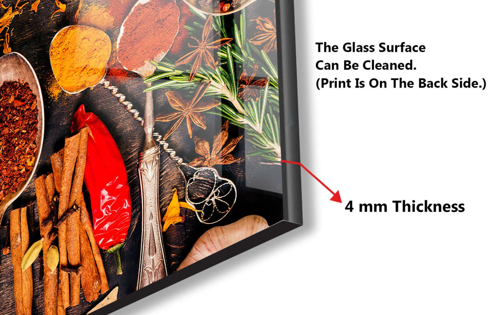 Spice Symphony - Tempered Glass Kitchen Backsplash-BacksplashArtworks