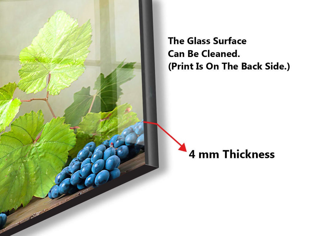 Rustic Vineyard Grapes Glass Backsplash – Fresh Harvest Décor-BacksplashArtworks
