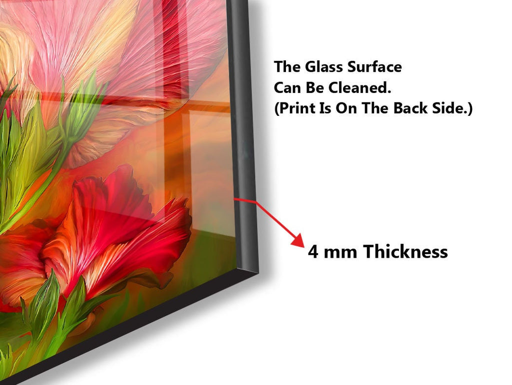 Dandelion Tempered Glass Backsplash-BacksplashArtworks