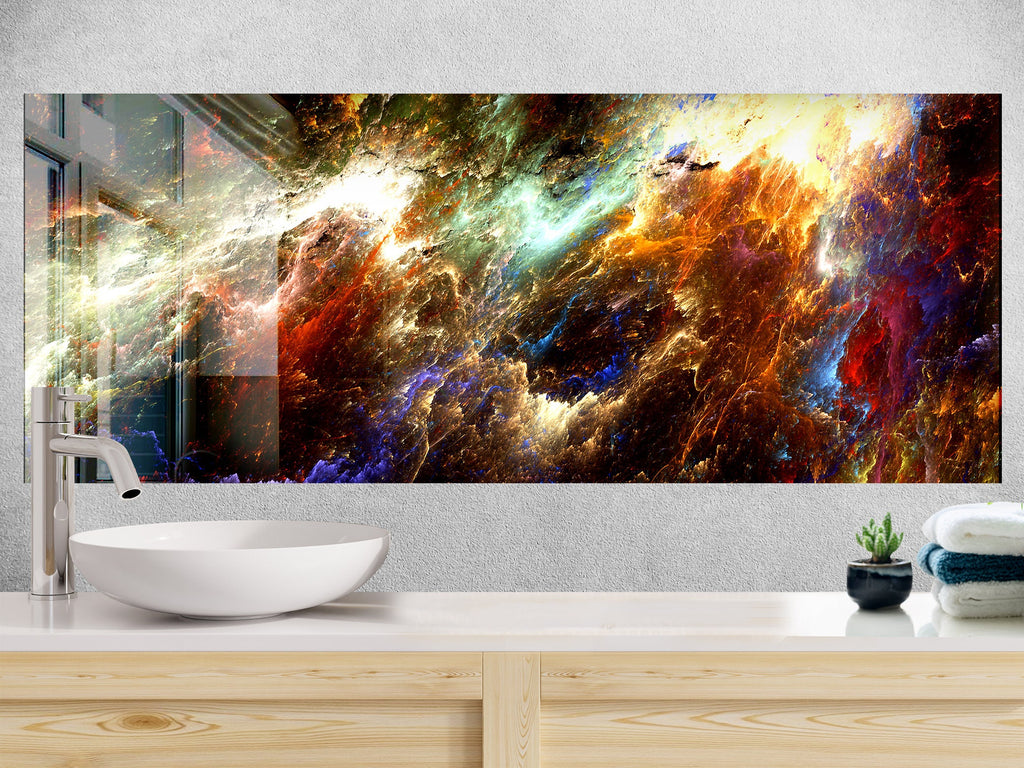 Abstract Tempered Glass Backsplash-BacksplashArtworks