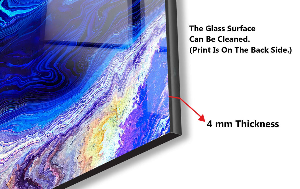 Abstract Tempered Glass Backsplash-BacksplashArtworks