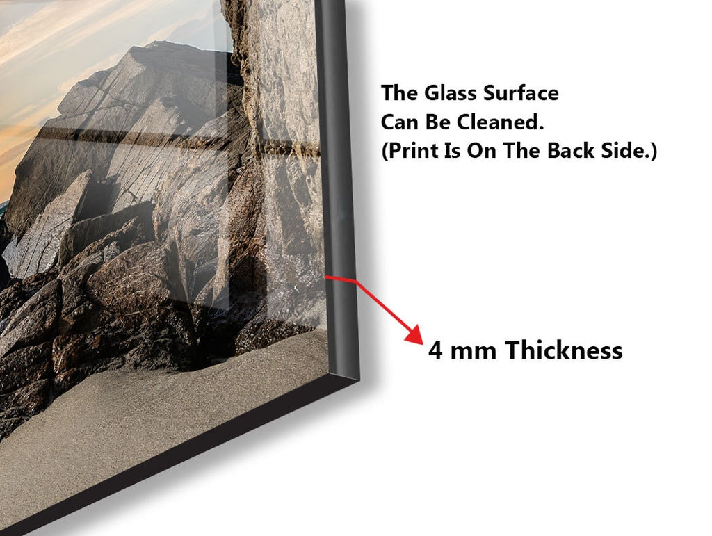 Serene Coastal Sunset – Glass Kitchen Backsplash-BacksplashArtworks