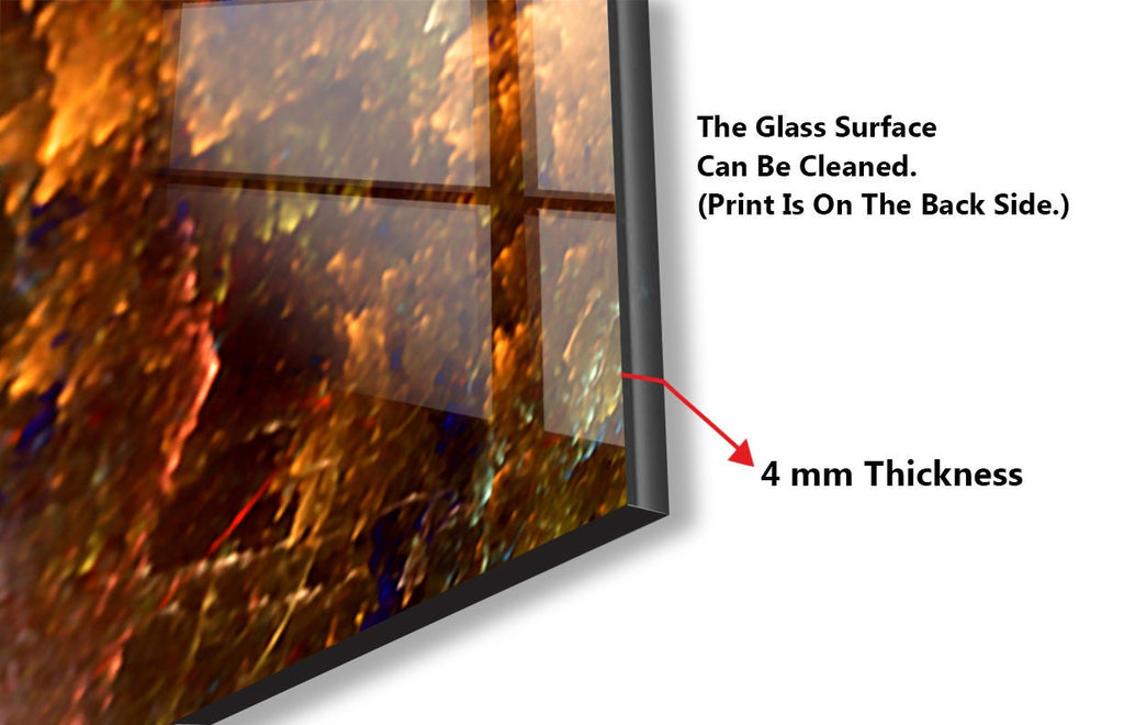 Abstract Tempered Glass Backsplash-BacksplashArtworks