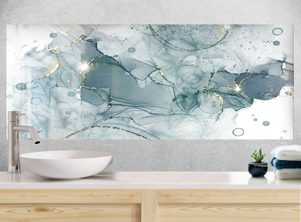 Abstract Tempered Glass Backsplash-BacksplashArtworks