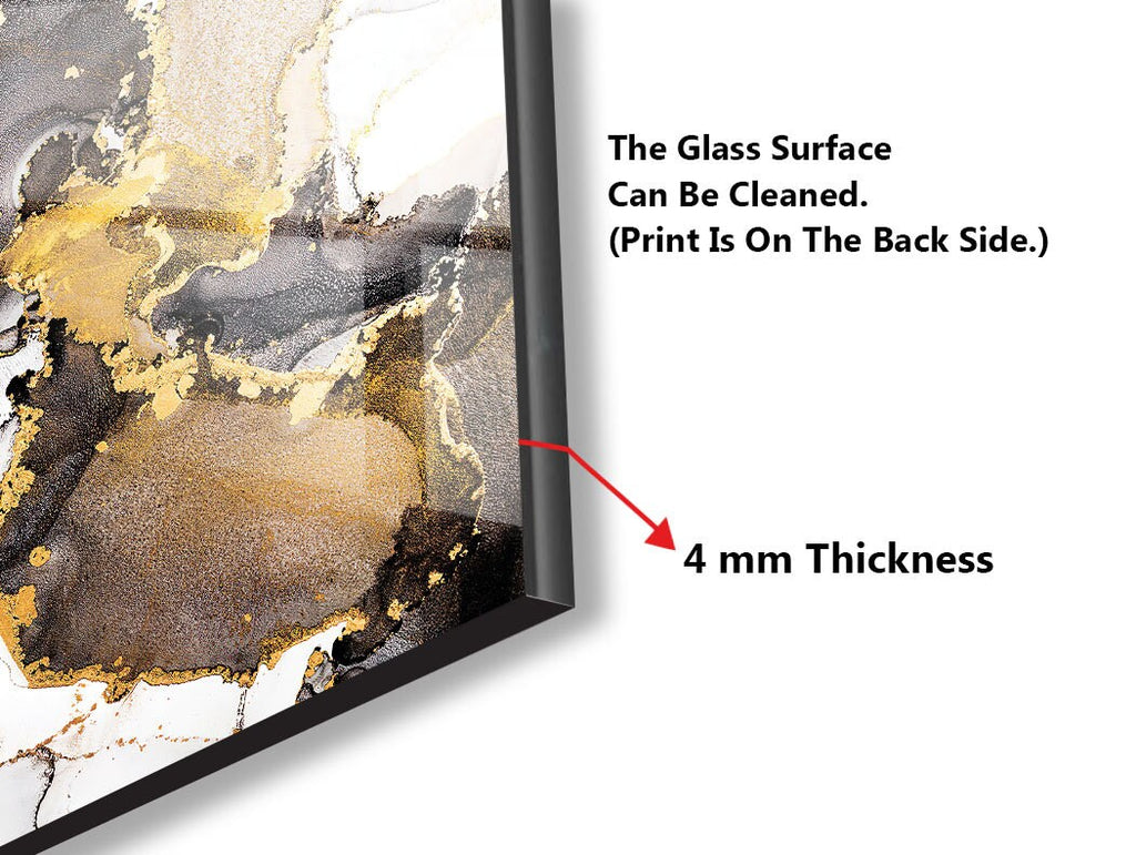 Golden Smoke Marble - Glass Kitchen Backsplash-BacksplashArtworks