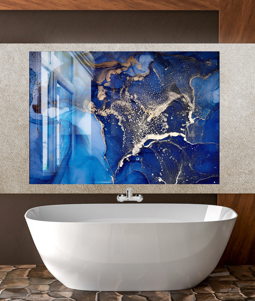 Abstract Tempered Glass Backsplash-BacksplashArtworks
