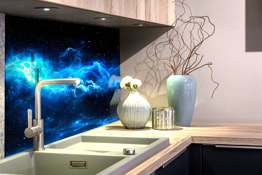 Abstract Tempered Glass Backsplash-BacksplashArtworks