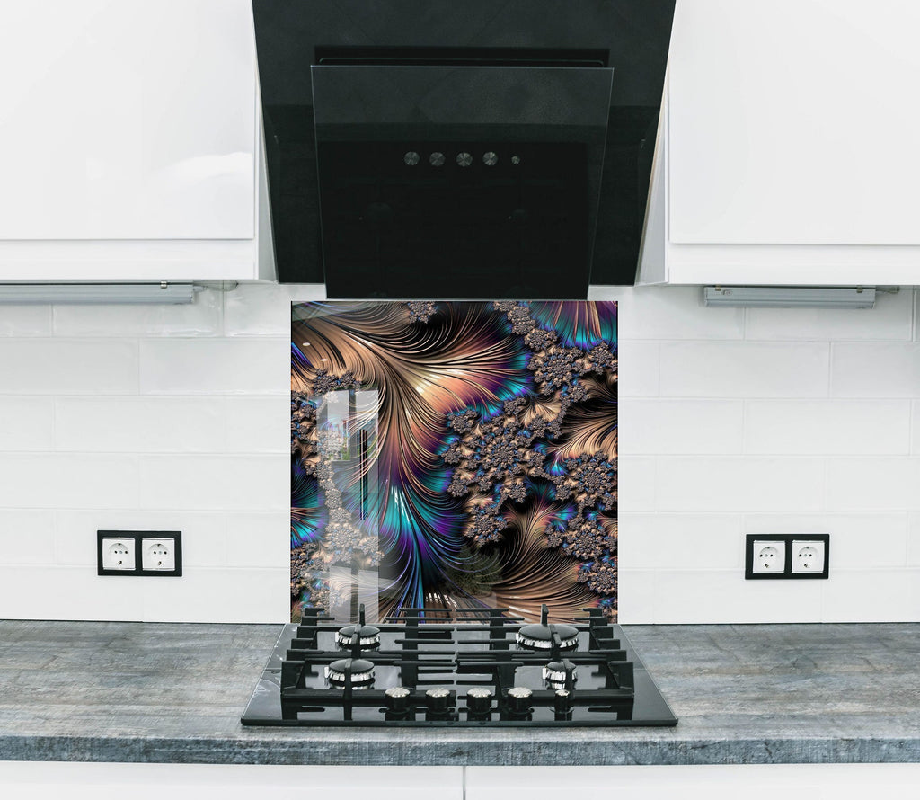 Abstract Tempered Glass Backsplash-BacksplashArtworks