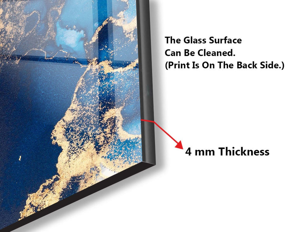Midnight Bliss - Glass Kitchen Backsplash-BacksplashArtworks