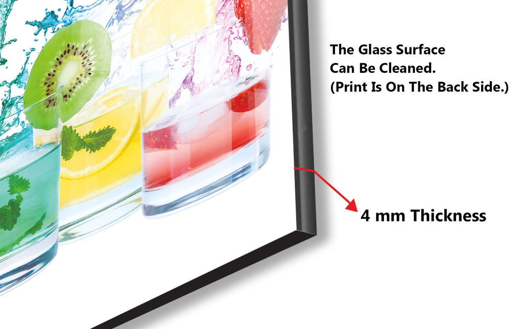 Vibrant Cocktail Splash - Glass Kitchen Backsplash-BacksplashArtworks