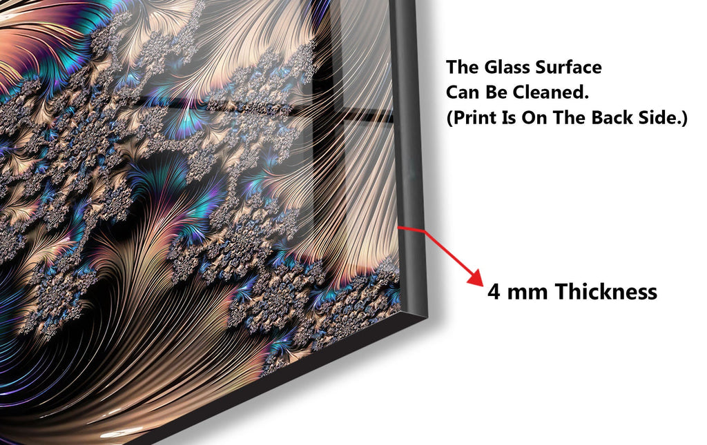 Abstract Tempered Glass Backsplash-BacksplashArtworks