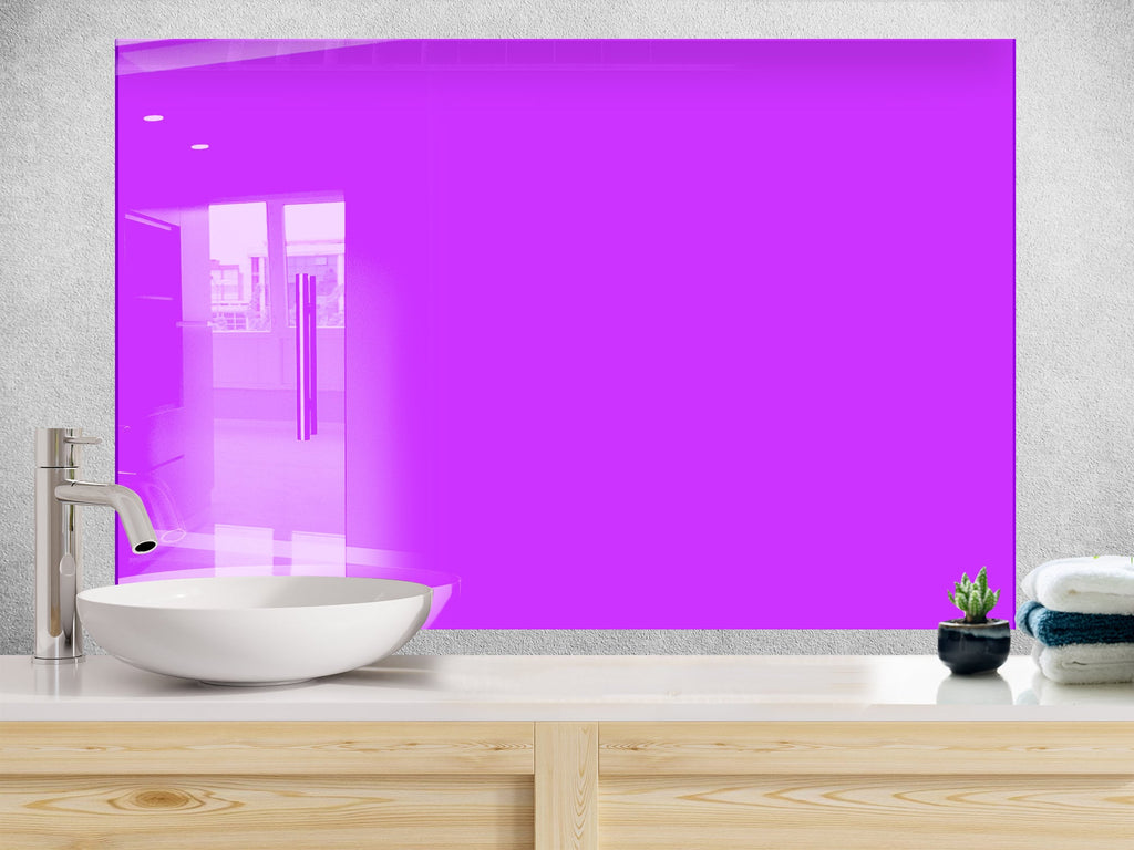 Neon Purple - Tempered Glass Kitchen Backsplash-BacksplashArtworks