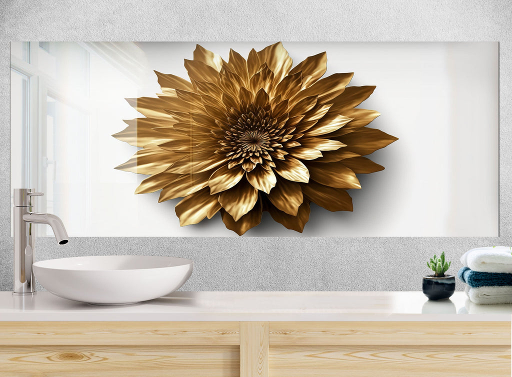 Sunflower Tempered Glass Backsplash-BacksplashArtworks