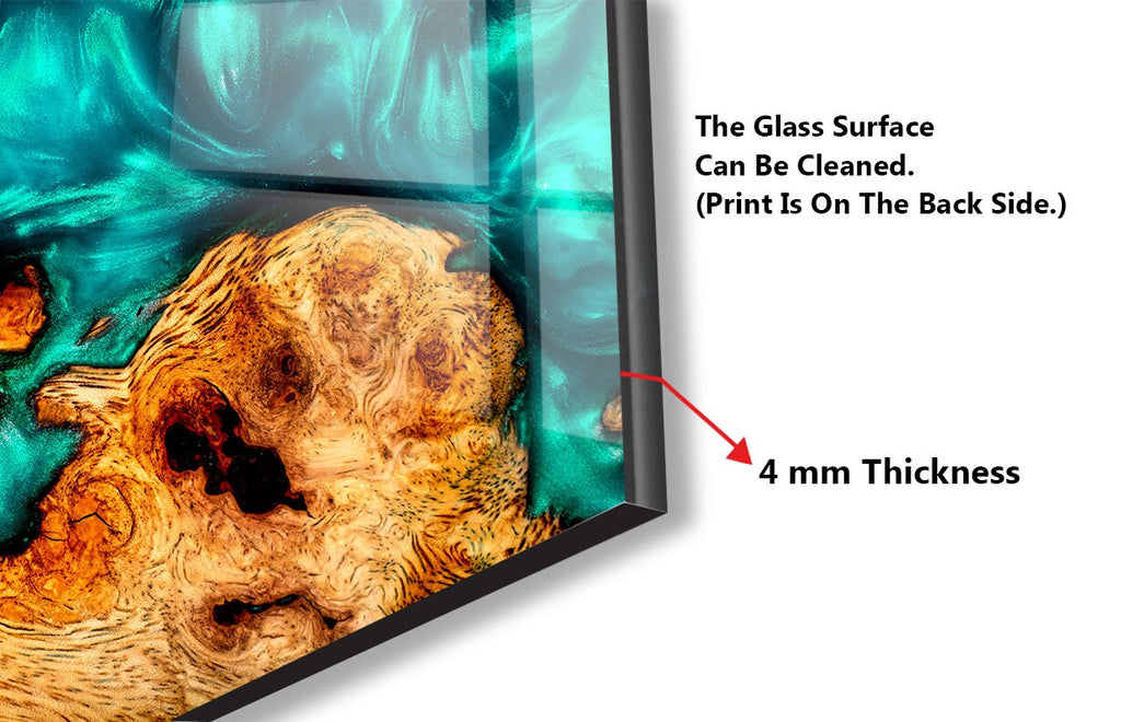 Abstract Tempered Glass Backsplash-BacksplashArtworks