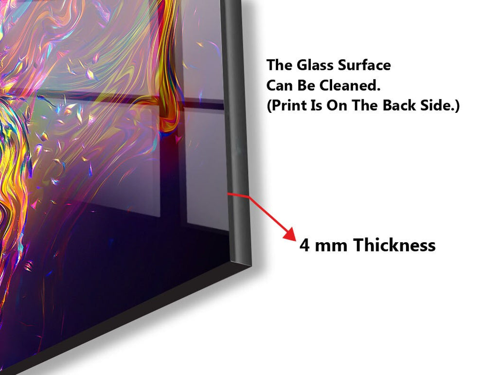 Abstract Tempered Glass Backsplash-BacksplashArtworks