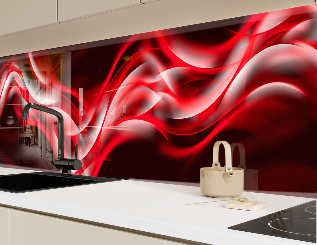 Abstract Tempered Glass Backsplash-BacksplashArtworks