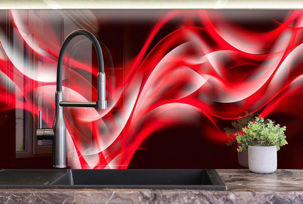 Abstract Tempered Glass Backsplash-BacksplashArtworks
