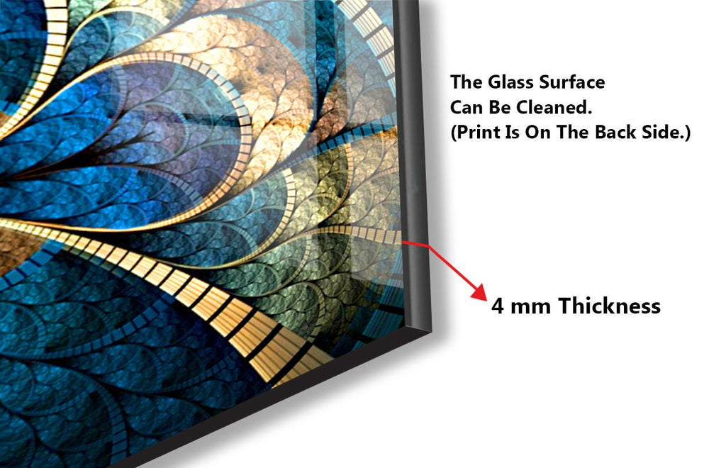 Abstract Tempered Glass Backsplash-BacksplashArtworks