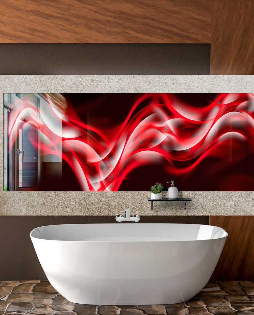 Abstract Tempered Glass Backsplash-BacksplashArtworks