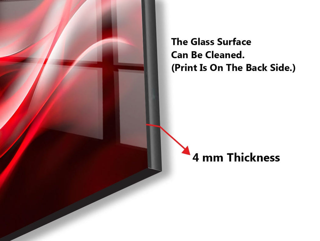 Abstract Tempered Glass Backsplash-BacksplashArtworks