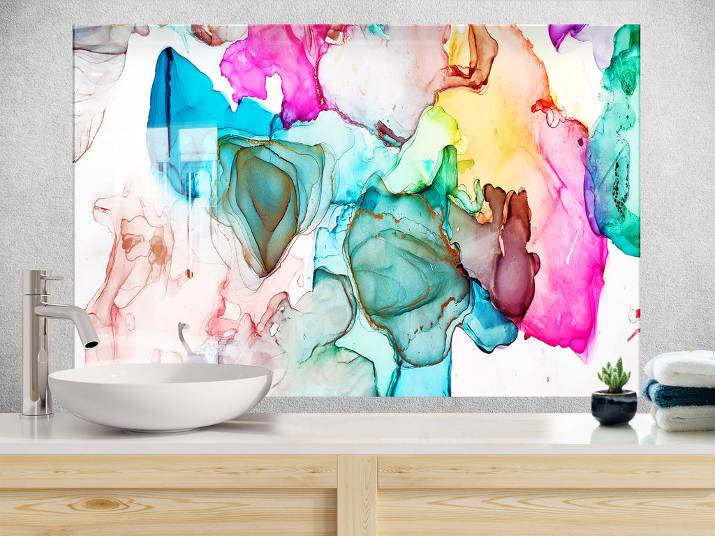 Abstract Tempered Glass Backsplash-BacksplashArtworks