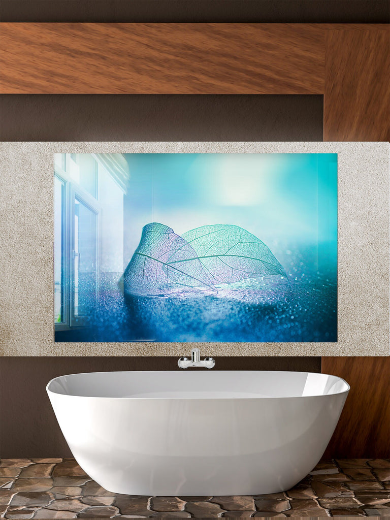 Botanical Floral Tempered Glass Backsplash-BacksplashArtworks