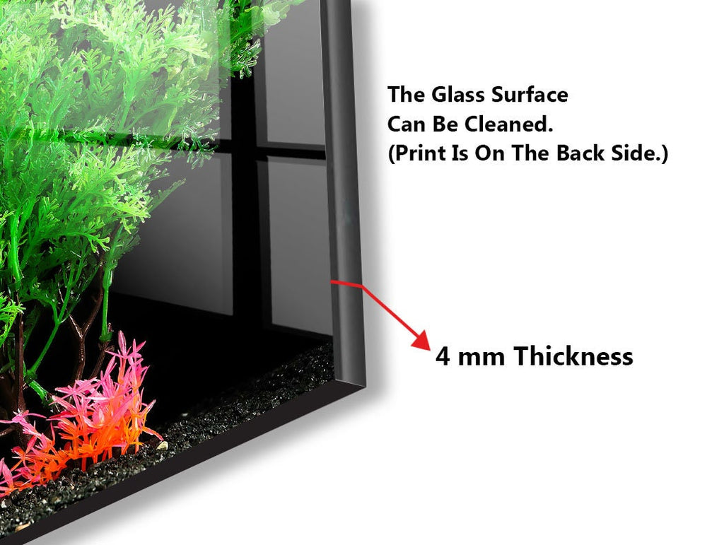 Botanical Floral Tempered Glass Backsplash-BacksplashArtworks