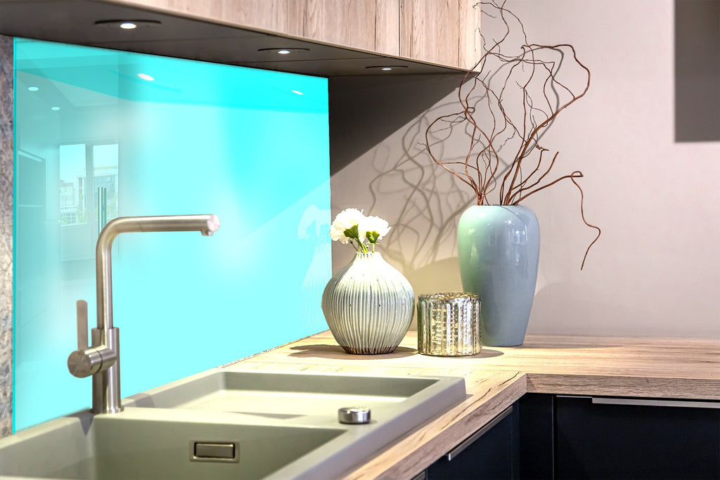 Ice Blue - Tempered Glass Backsplash-BacksplashArtworks