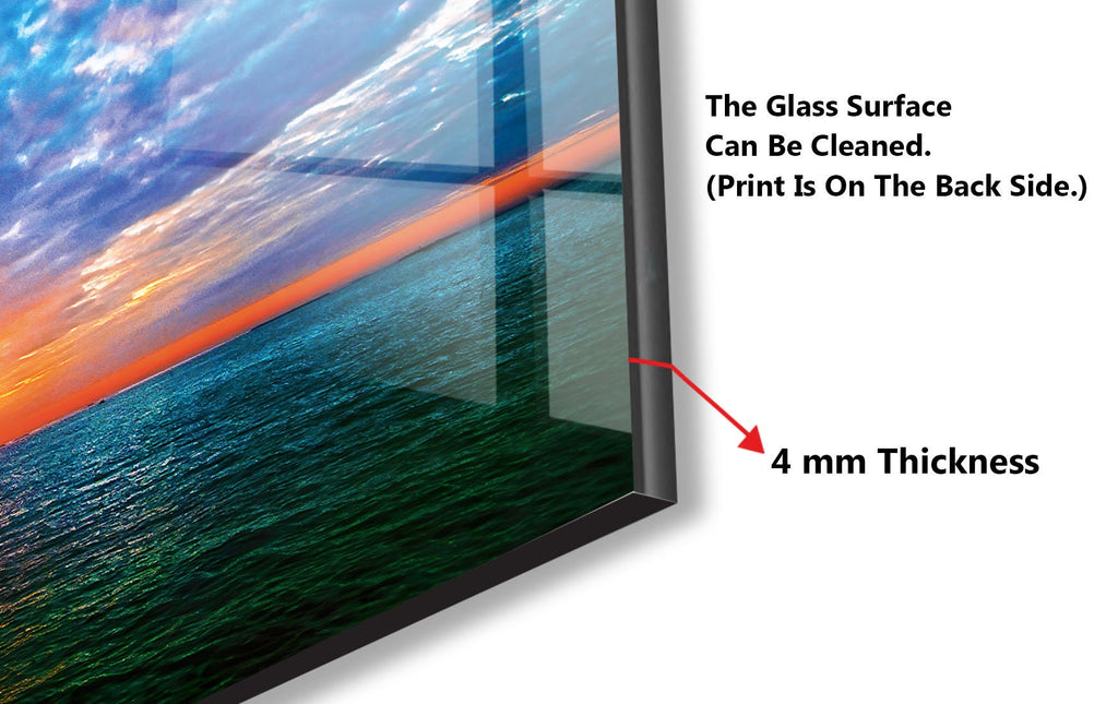 Sailing Sunset Ocean – Glass Kitchen Backsplash-BacksplashArtworks