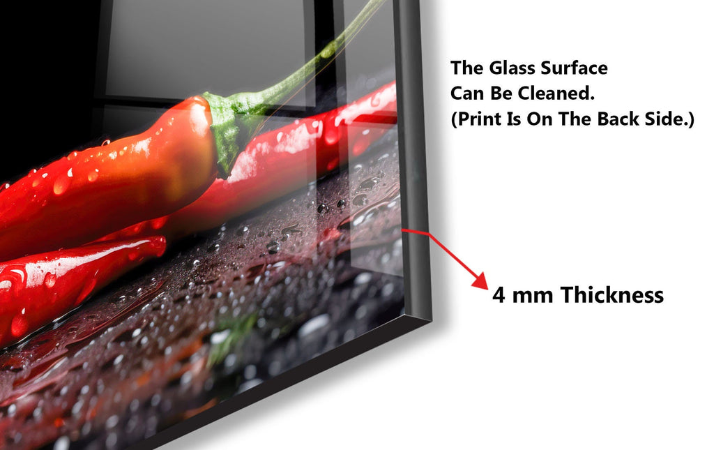 Chili Pepper - Glass Kitchen Backsplash-BacksplashArtworks