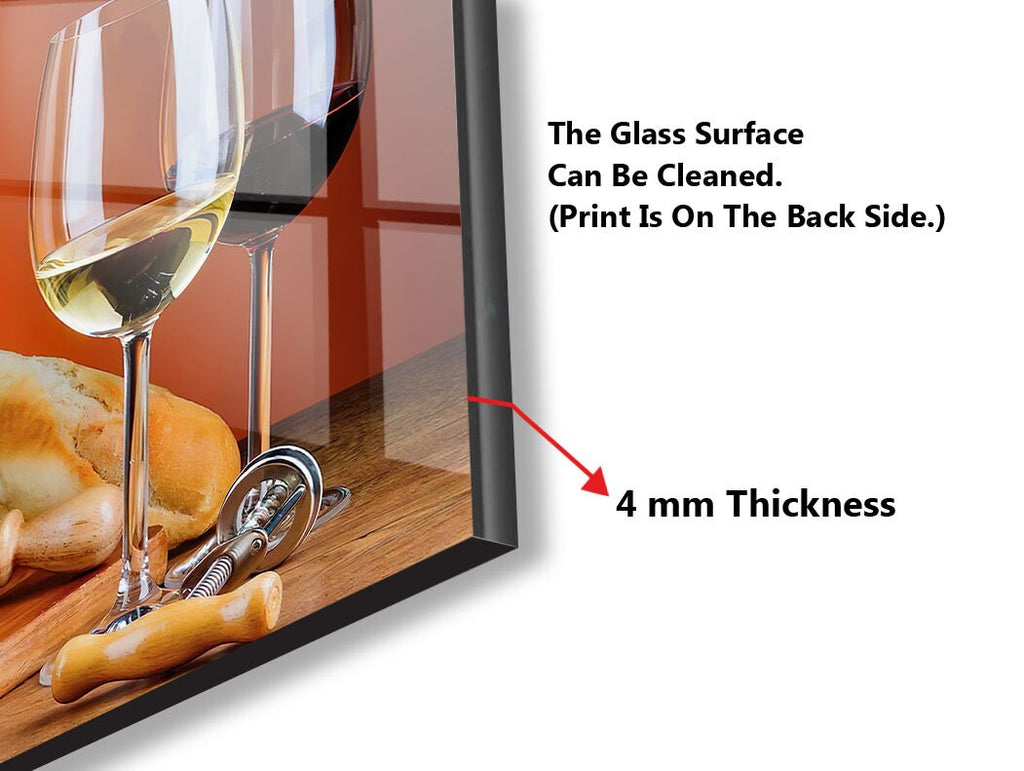 Rustic Wine & Cheese Glass Backsplash – Vintage French Bistro Décor-BacksplashArtworks