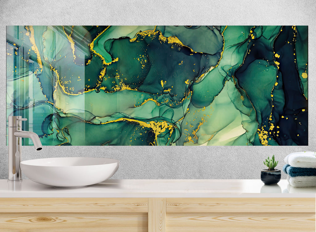 Abstract Tempered Glass Backsplash-BacksplashArtworks
