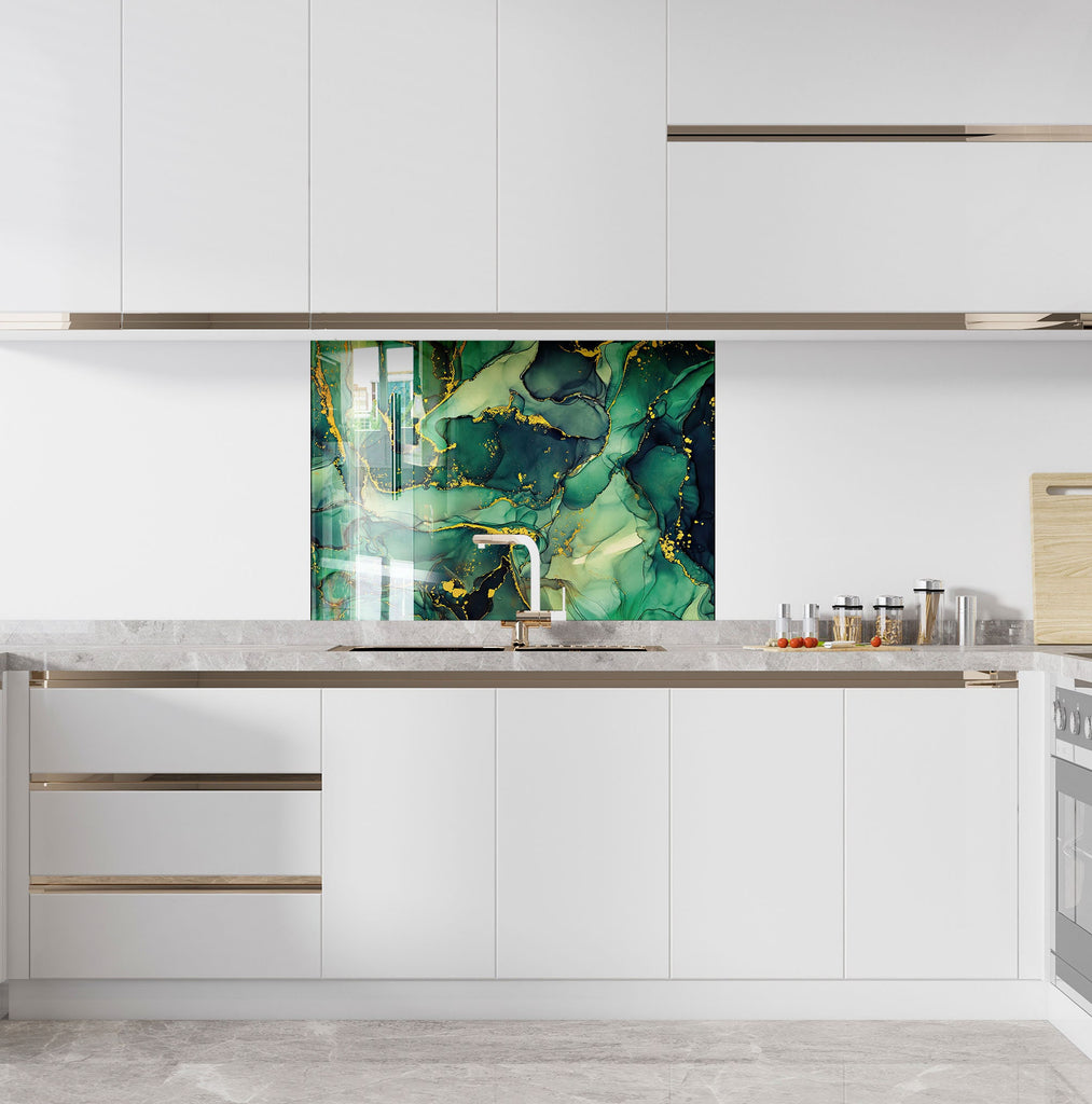 Abstract Tempered Glass Backsplash-BacksplashArtworks