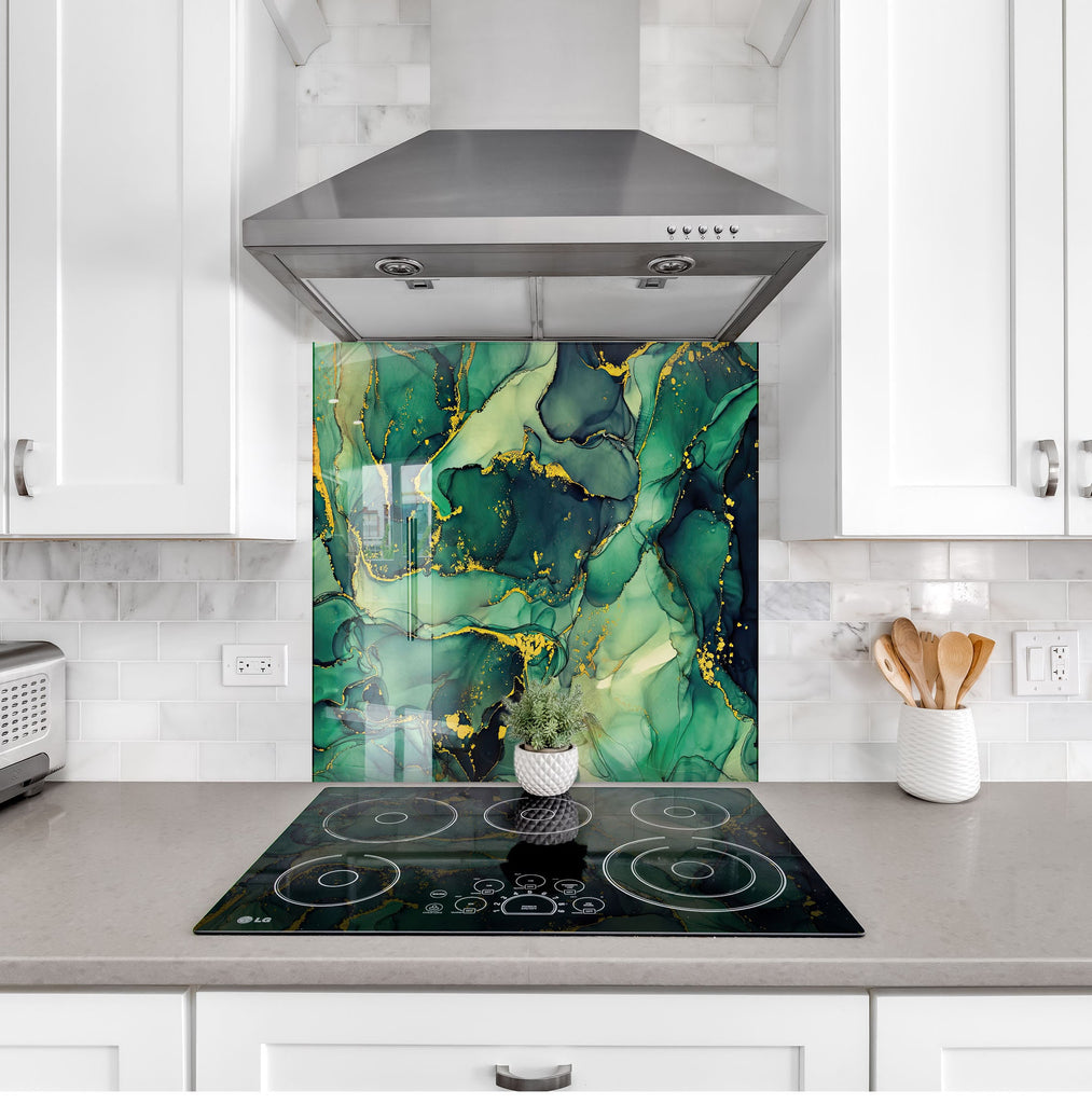 Abstract Tempered Glass Backsplash-BacksplashArtworks