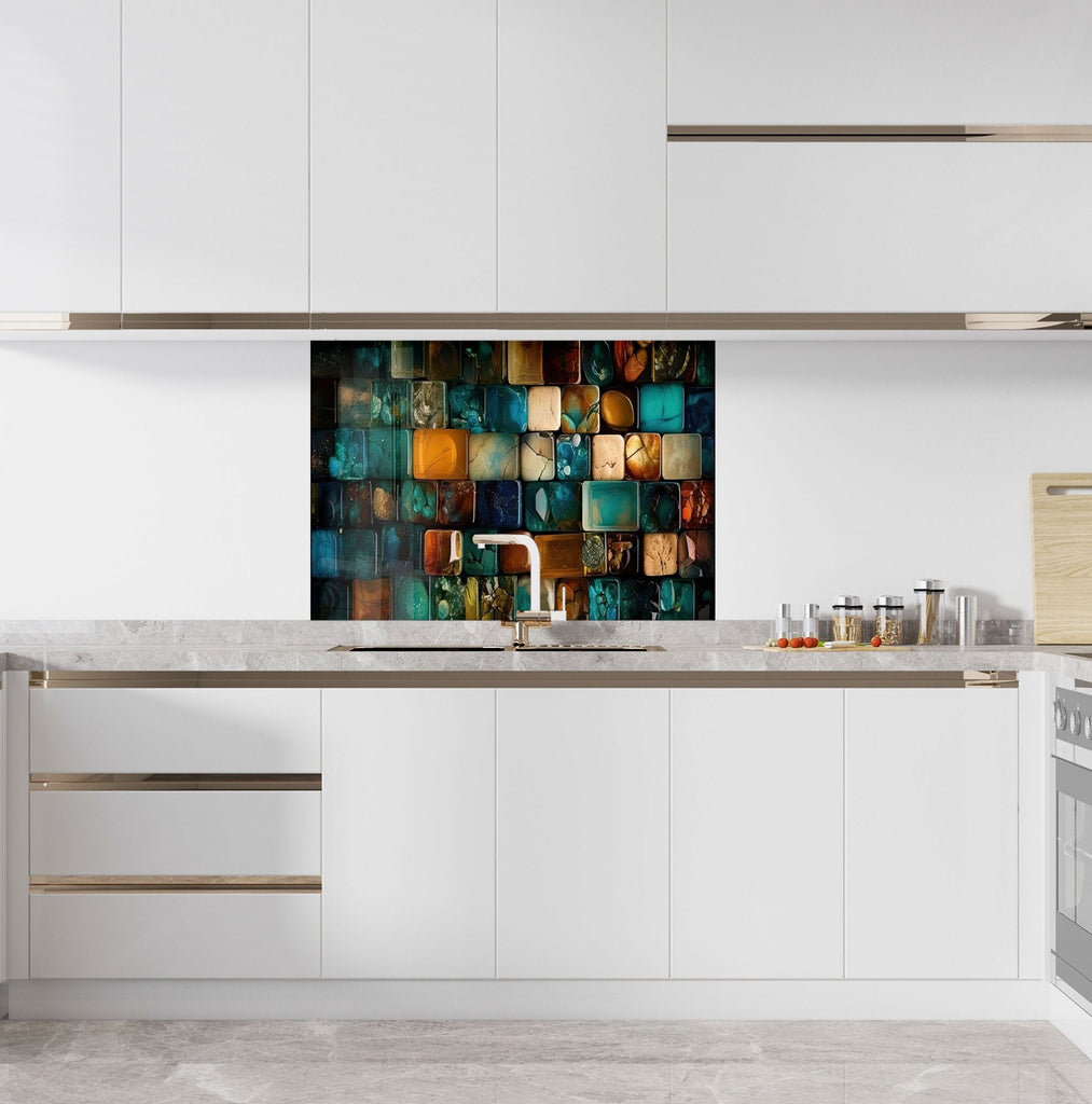 Zen Spa Stones Tempered Glass Backsplash-BacksplashArtworks
