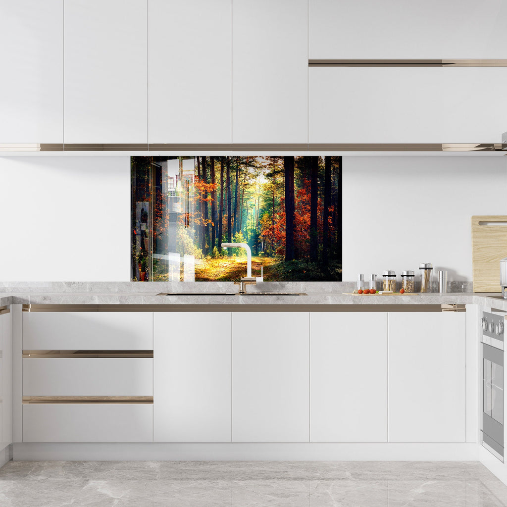 Forest Tempered Glass Backsplash-BacksplashArtworks