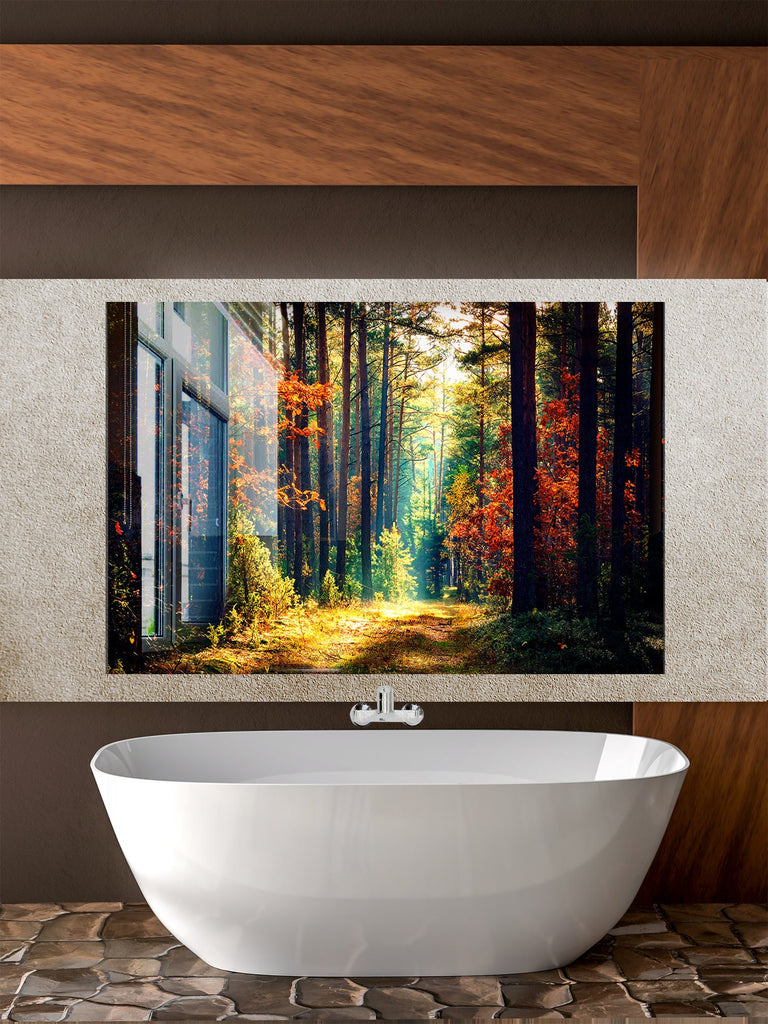 Forest Tempered Glass Backsplash-BacksplashArtworks