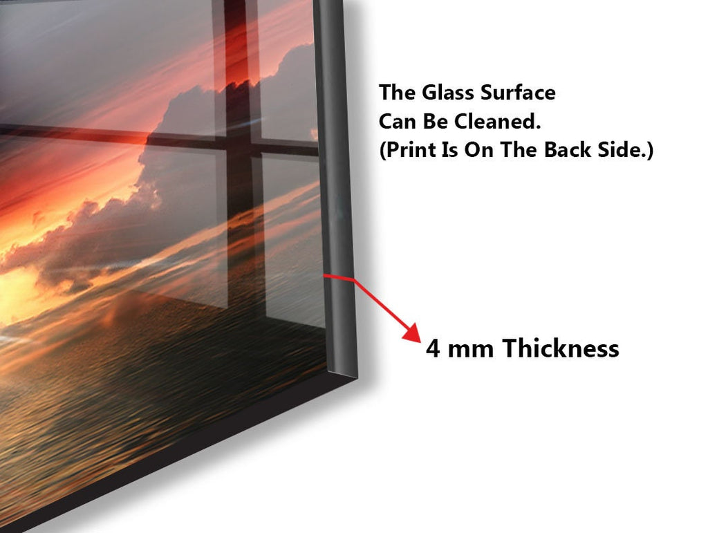 Dramatic Sunset Sky - Glass Kitchen Backsplash-BacksplashArtworks