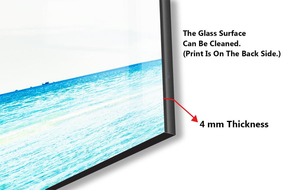 Tropical Paradise Beach Wall Art – Tempered Glass Bathroom Backsplash-BacksplashArtworks