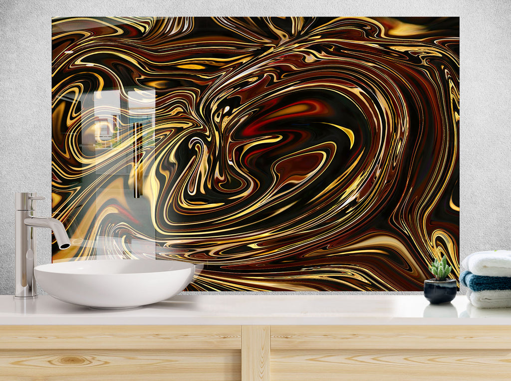 Abstract Tempered Glass Backsplash-BacksplashArtworks