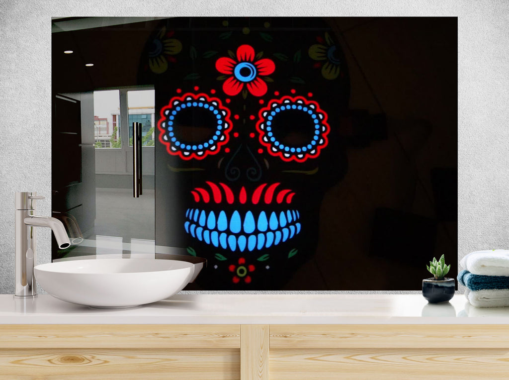 Day of the Dead - Glass Kitchen Backsplash-BacksplashArtworks