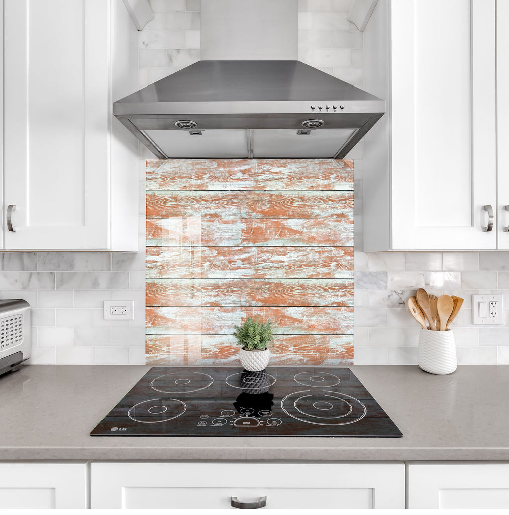 Coastal Wood - Glass Kitchen Backsplash-BacksplashArtworks