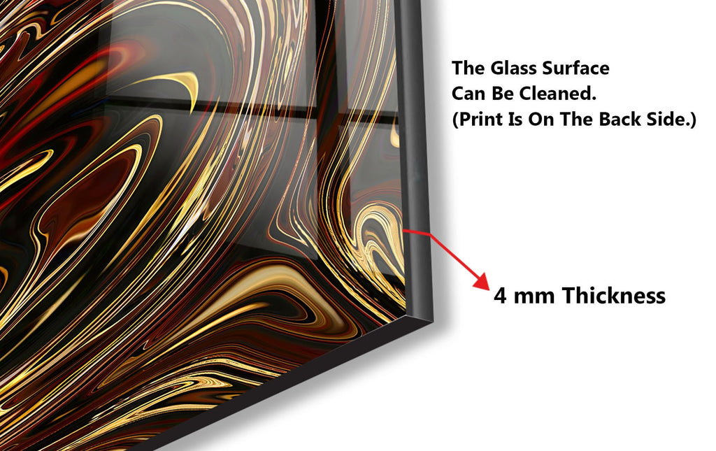 Abstract Tempered Glass Backsplash-BacksplashArtworks