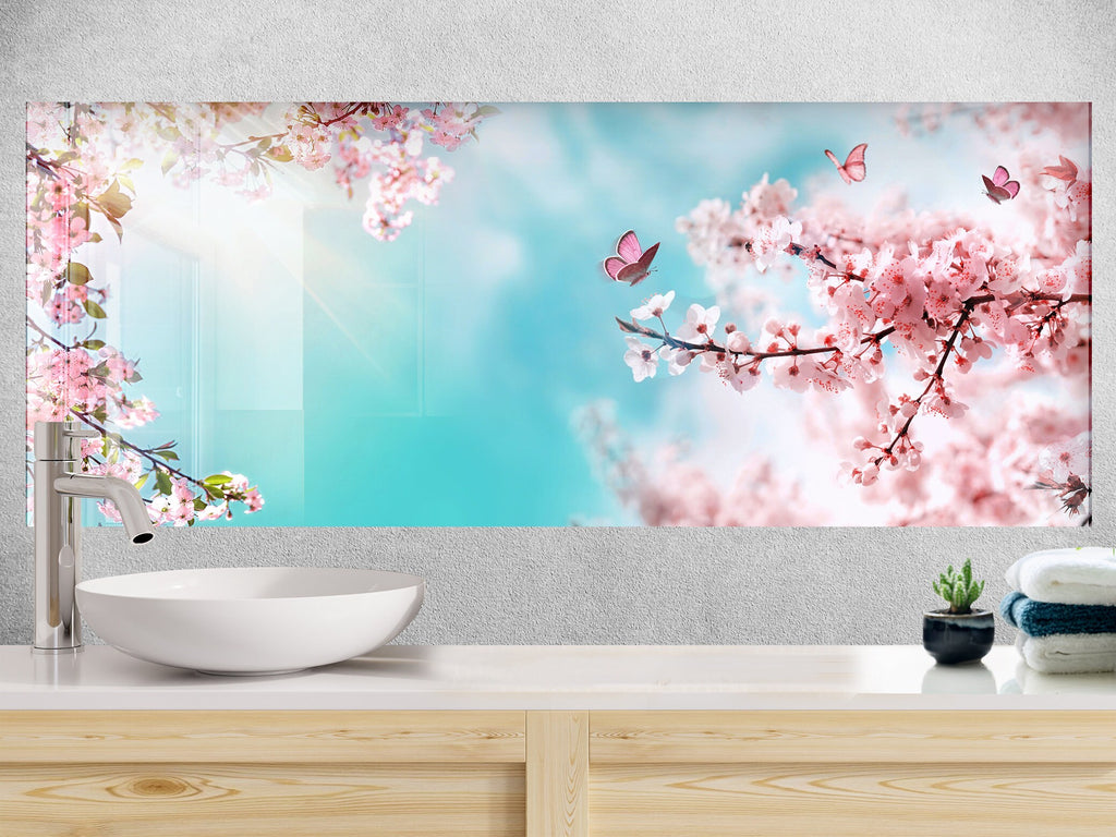 Sakura Tempered Glass Backsplash-BacksplashArtworks