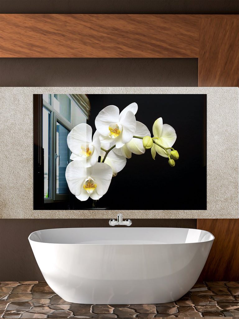 Botanical Floral Tempered Glass Backsplash-BacksplashArtworks