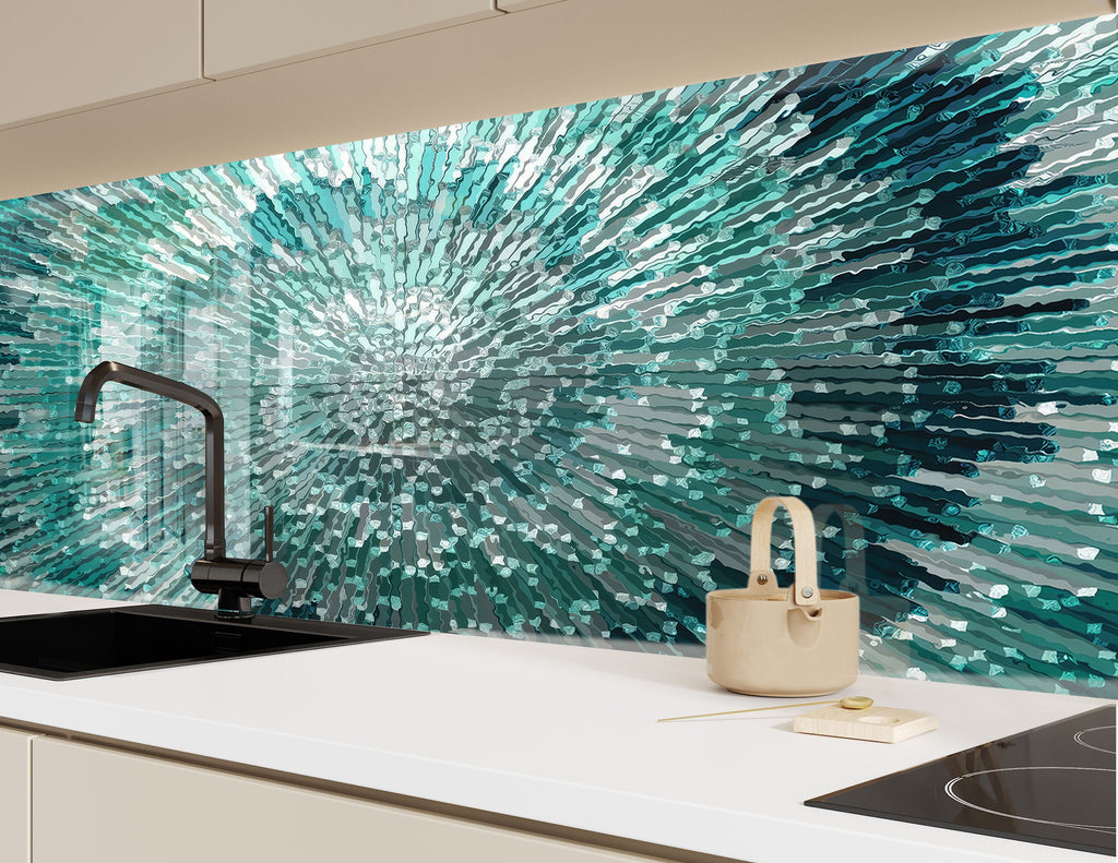 Abstract Tempered Glass Backsplash-BacksplashArtworks