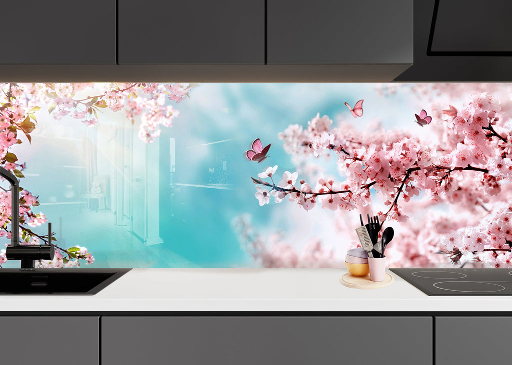 Sakura Tempered Glass Backsplash-BacksplashArtworks