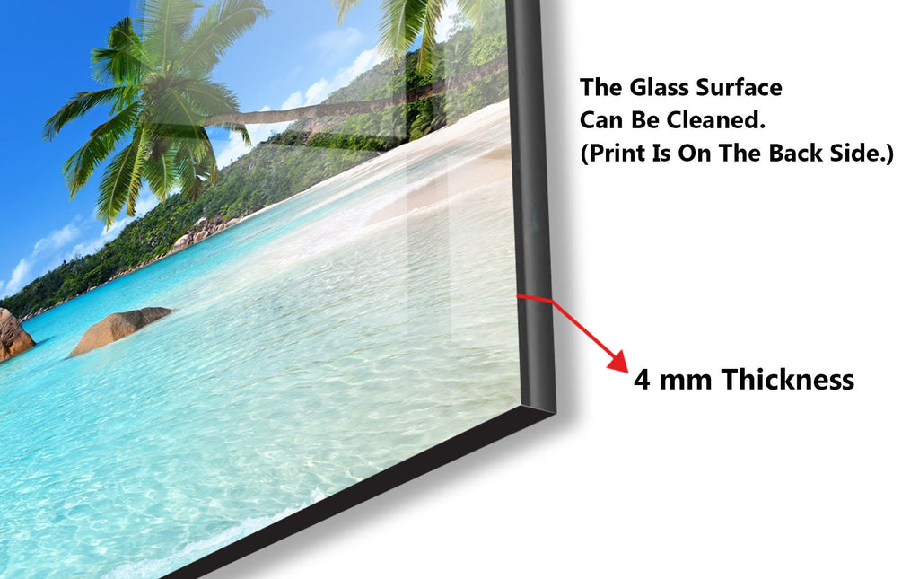 Tropical Beach Paradise Wall Art – Glass Backsplash for Kitchen-BacksplashArtworks